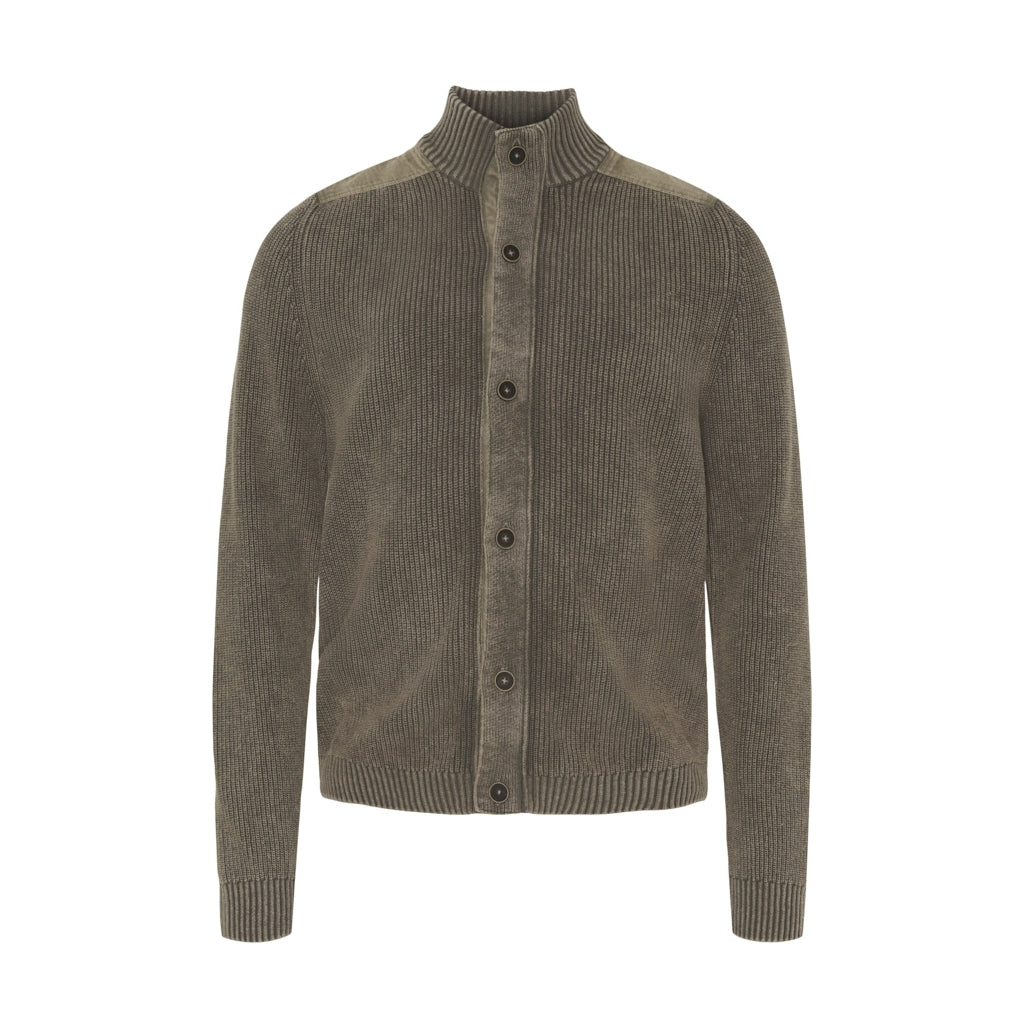 Sea Ranch All Knit Cardigan Strik Mørkebrun