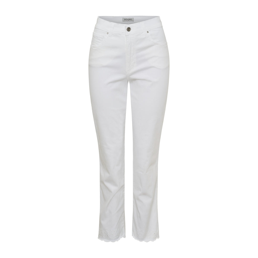 Bessie BE_Kristi Bukser og Shorts 16 White