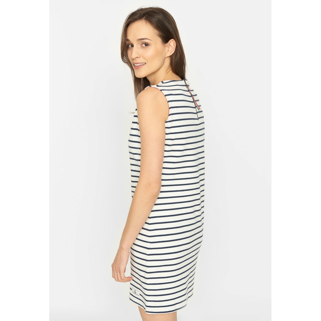 Sea Ranch Belinda Stribet Ærmeløs Kjole Dresses / Shirts Perle/SR Navy