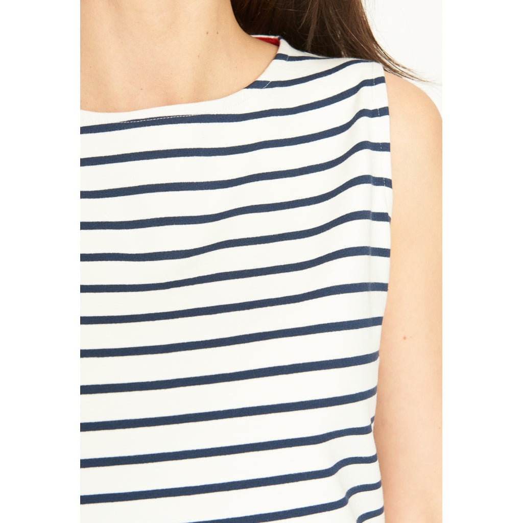 Sea Ranch Belinda Stribet Ærmeløs Kjole Dresses / Shirts Perle/SR Navy