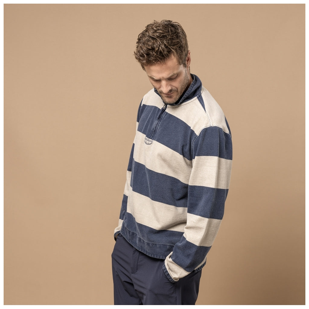 Sea Ranch Bertram Half Zip Sweat Sweatshirts Navy / Lilla / Grå Melange