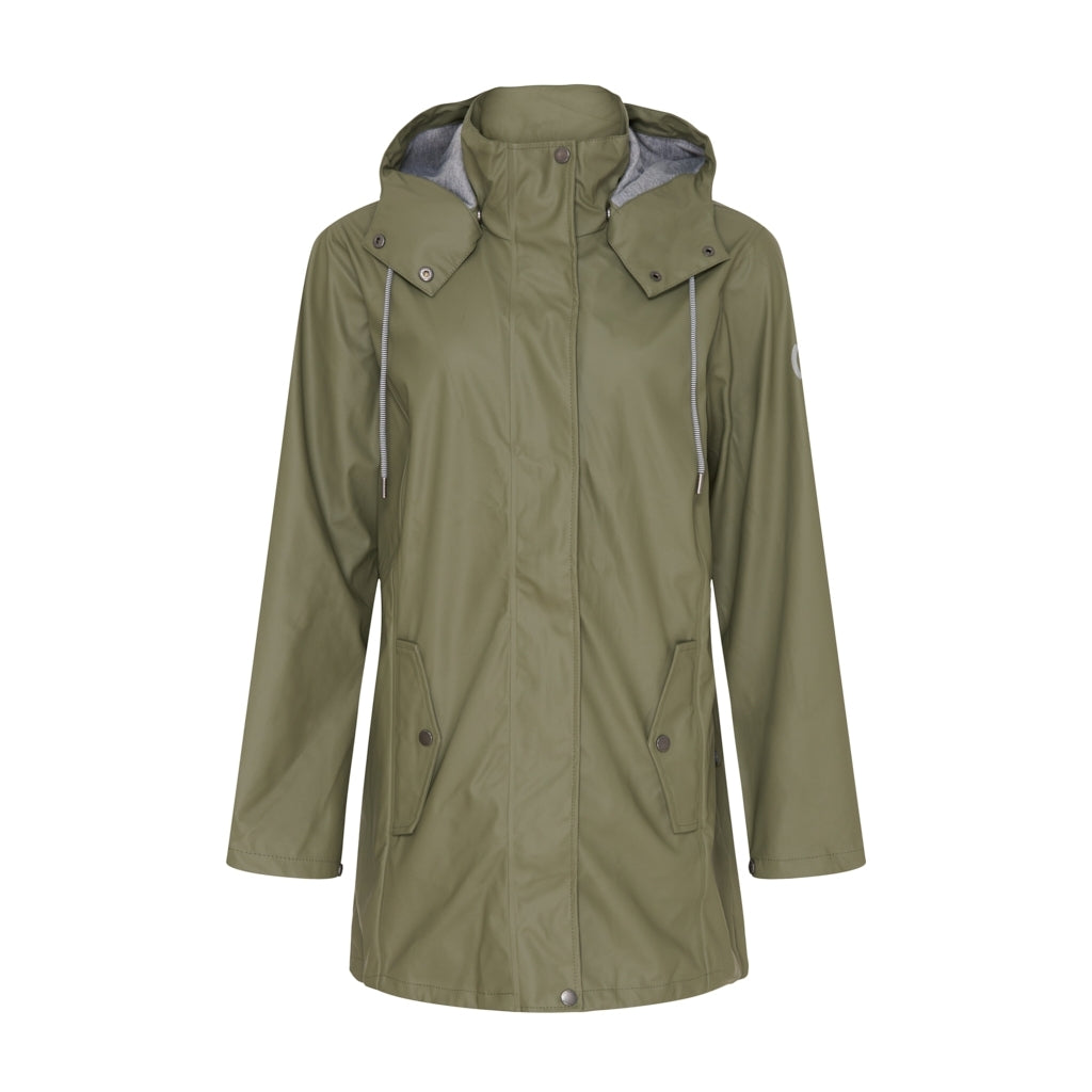Sea Ranch Brooke Solid Regnjakke Jackets and Coats Militær Grøn
