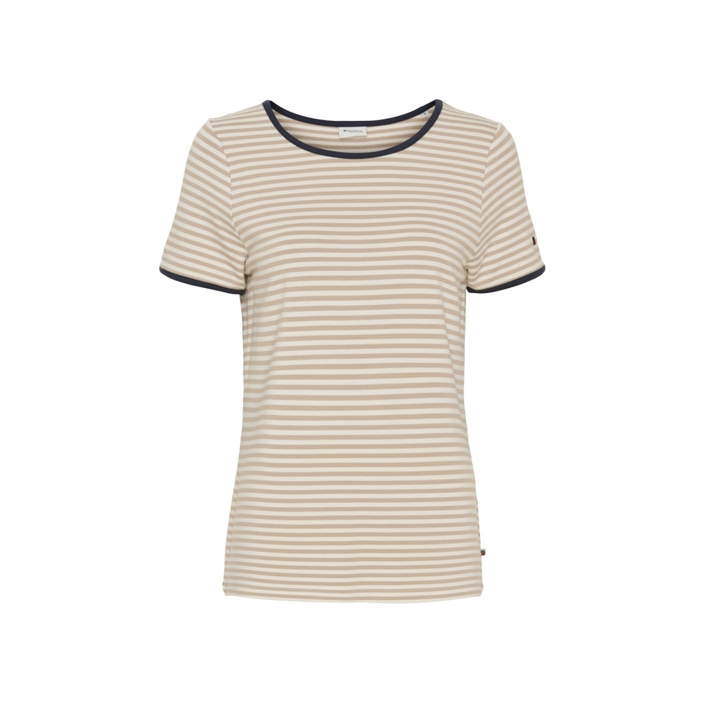 Redgreen Women Camilla T-shirt T-shirts 124 Mid Sand Stripe