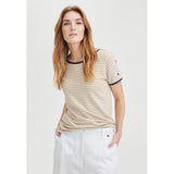 Redgreen Women Camilla T-shirt T-shirts 124 Mid Sand Stripe