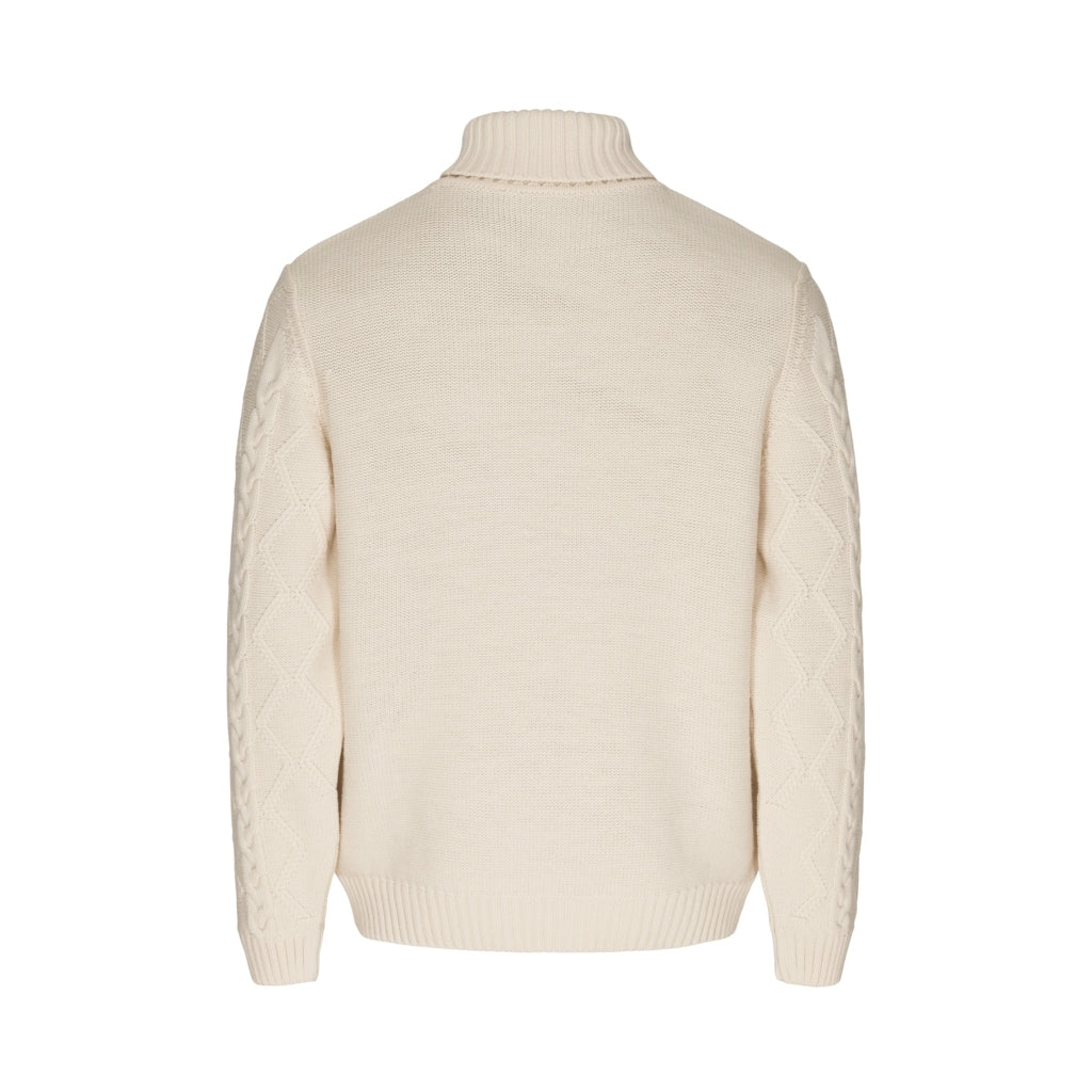 Sea Ranch Caspian Knit Roll Neck Strik Ecru