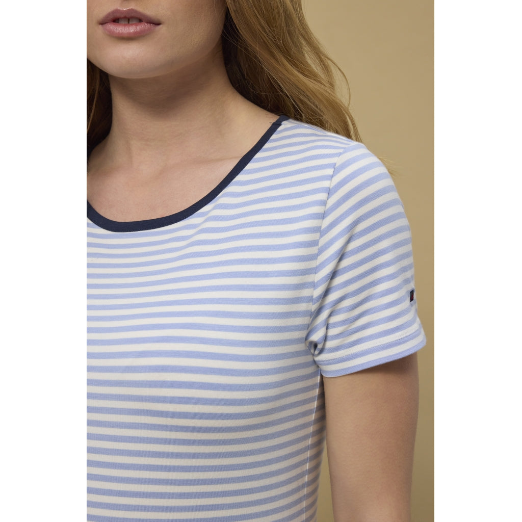 Redgreen Women Cecilie Tee Poloer 161 Sky Blue Stripe