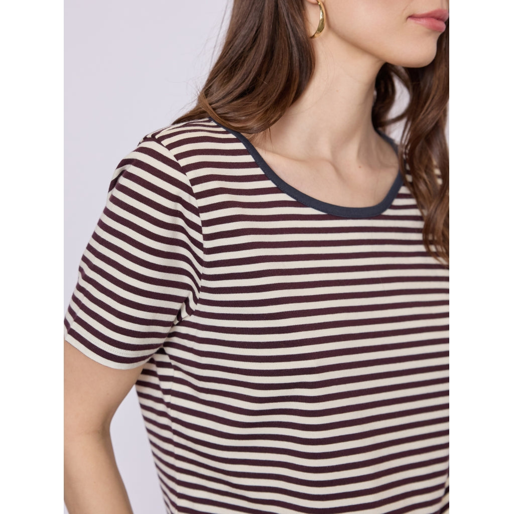 Redgreen Women Cecilie Tee Poloer 185 Plum Stripe