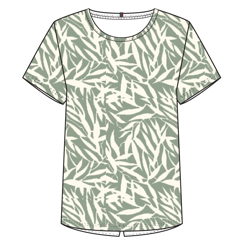 Redgreen Women Celina T-shirt T-shirts 373 Light Green Pattern