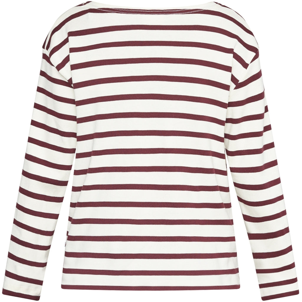 Redgreen Women Claudia T-shirt Langærmet Tee 181 Eggplant Stripe