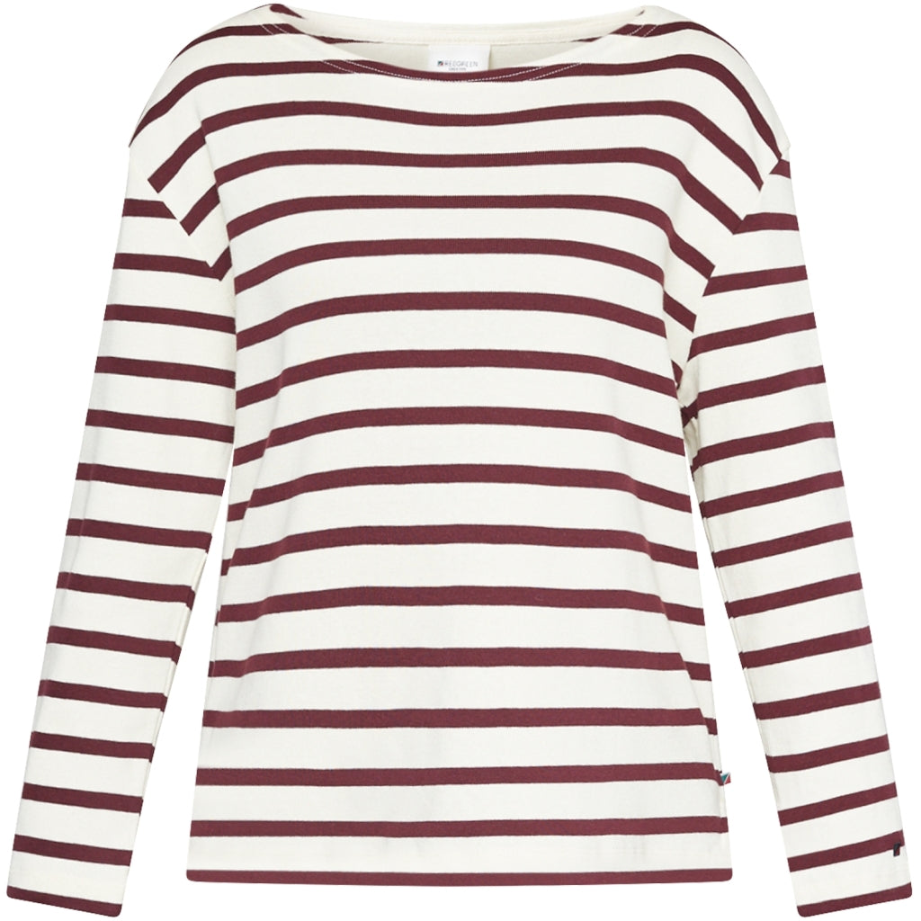 Redgreen Women Claudia T-shirt Langærmet Tee 181 Eggplant Stripe