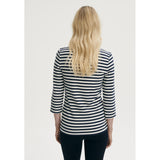 Redgreen Women Cleo 3/4 LS T-shirt Langærmet Tee 169 Dark Navy Stripe