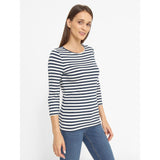 Redgreen Women Cleo 3/4 LS T-shirt Langærmet Tee 169 Dark Navy Stripe