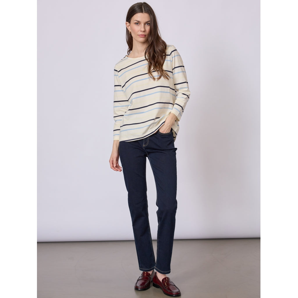 Redgreen Women Croco T-shirt T-shirts 163 Blue Stripe