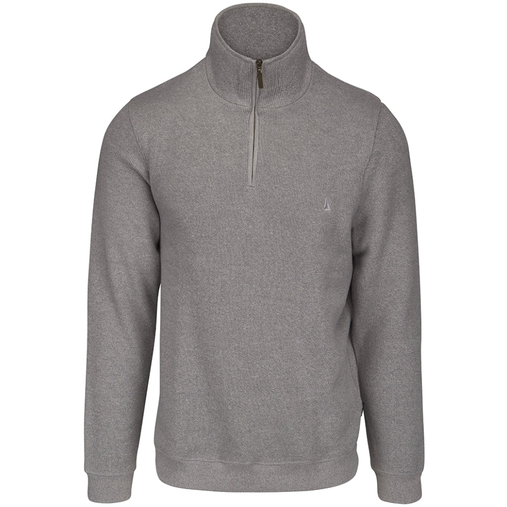 Sea Ranch Cromwell Langærmet Sweater med Lynlås Sweatshirts Grå Melange