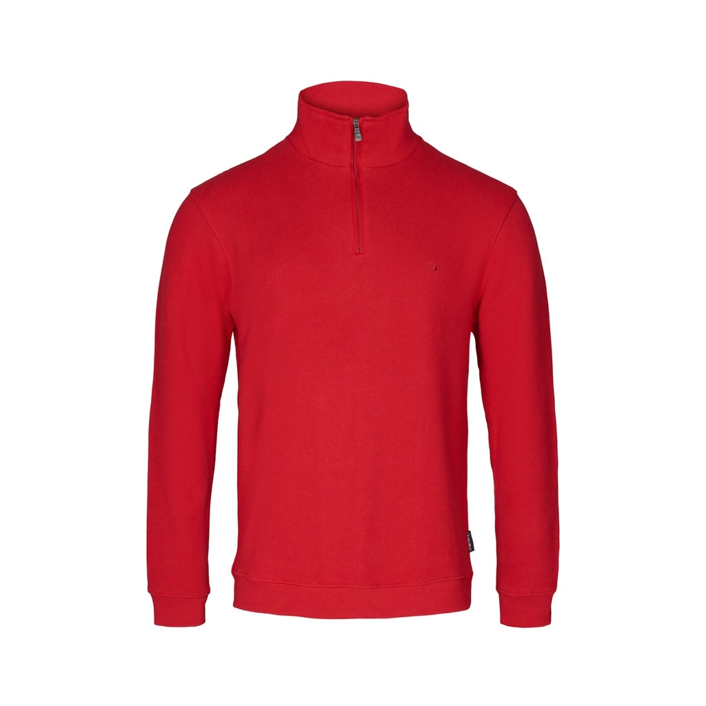 Sea Ranch Cromwell Langærmet Sweater med Lynlås Sweatshirts Stærk Rød