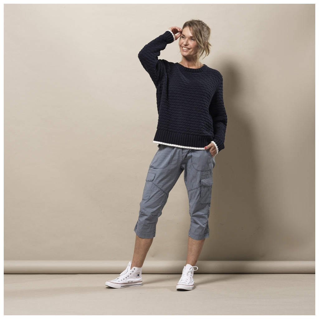 Sea Ranch Elie Pants Bukser og Shorts Indigo/Hvid