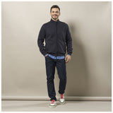 Sea Ranch Garcia Langærmet Sweat Cardigan med Lynlås Sweatshirts Mørk Navy