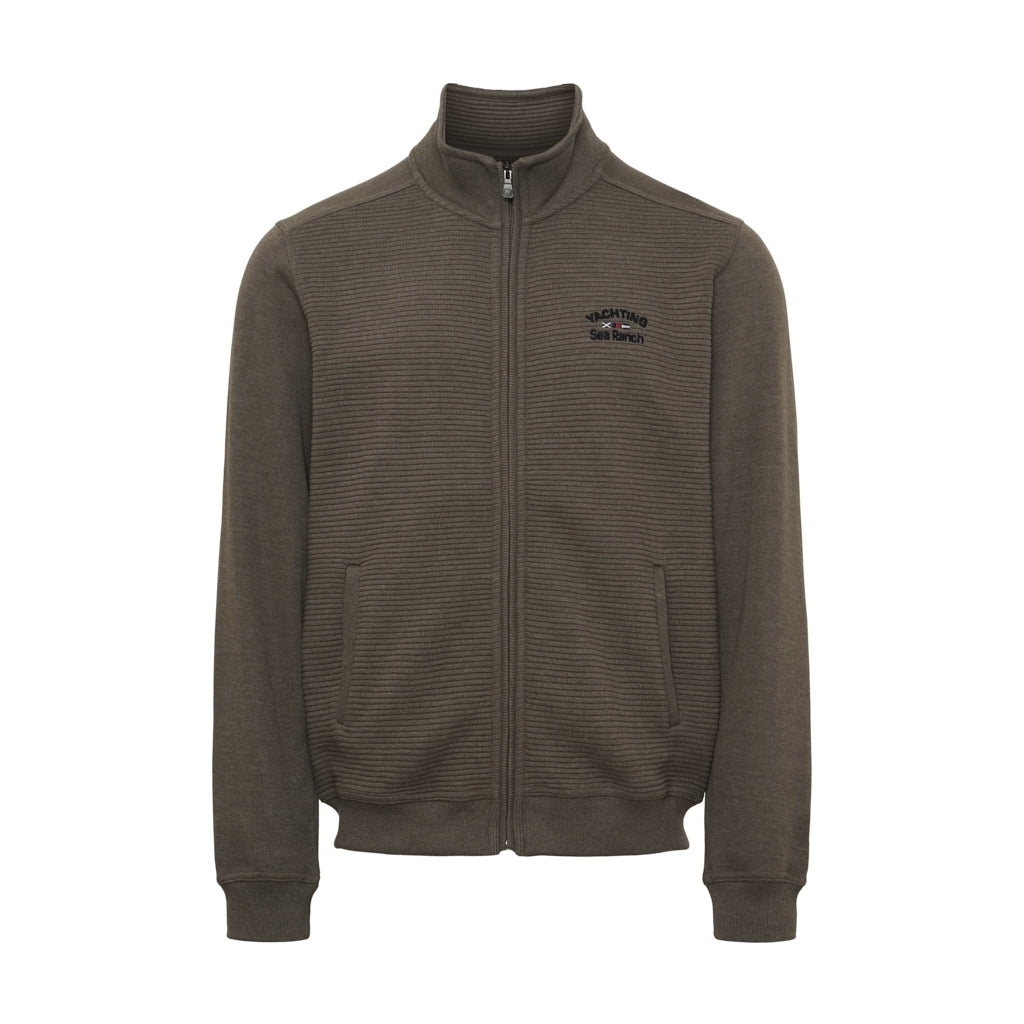 Sea Ranch Garcia Langærmet Sweat Cardigan med Lynlås Sweatshirts Taupe