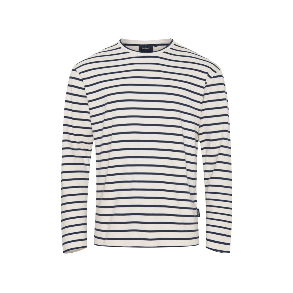 Sea Ranch Grenaa Stribet Langærmet T-shirt Langærmet Tee Ecru/SR Navy