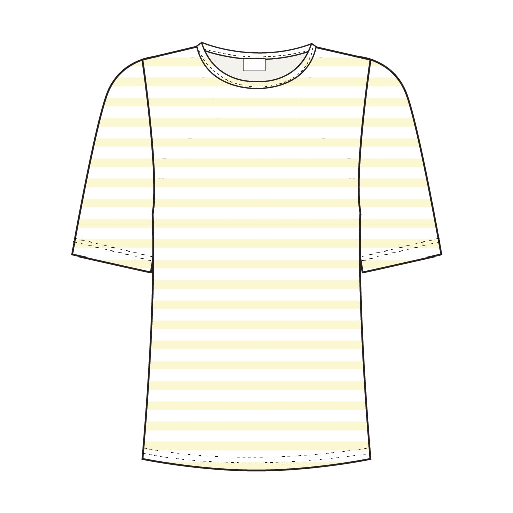 Redgreen Women Hedy kortærmet t-shirt T-shirts 130 Yellow Pastel Stripe