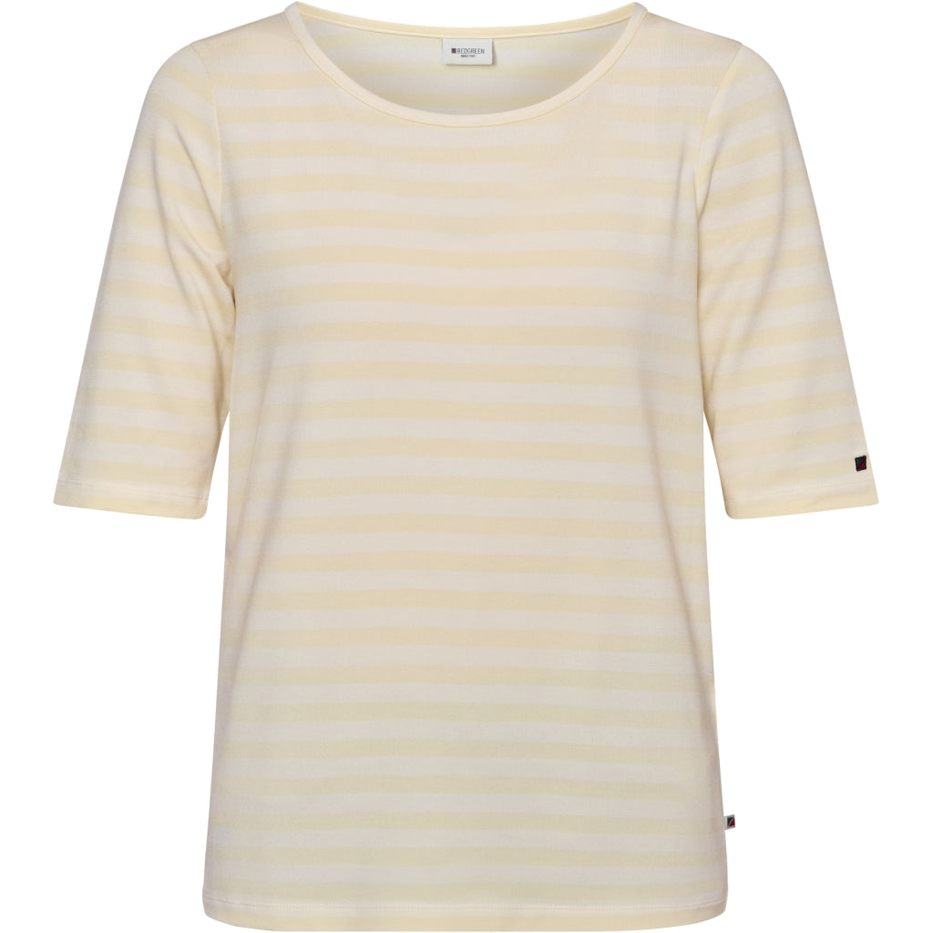 Redgreen Women Hedy kortærmet t-shirt T-shirts 130 Yellow Pastel Stripe