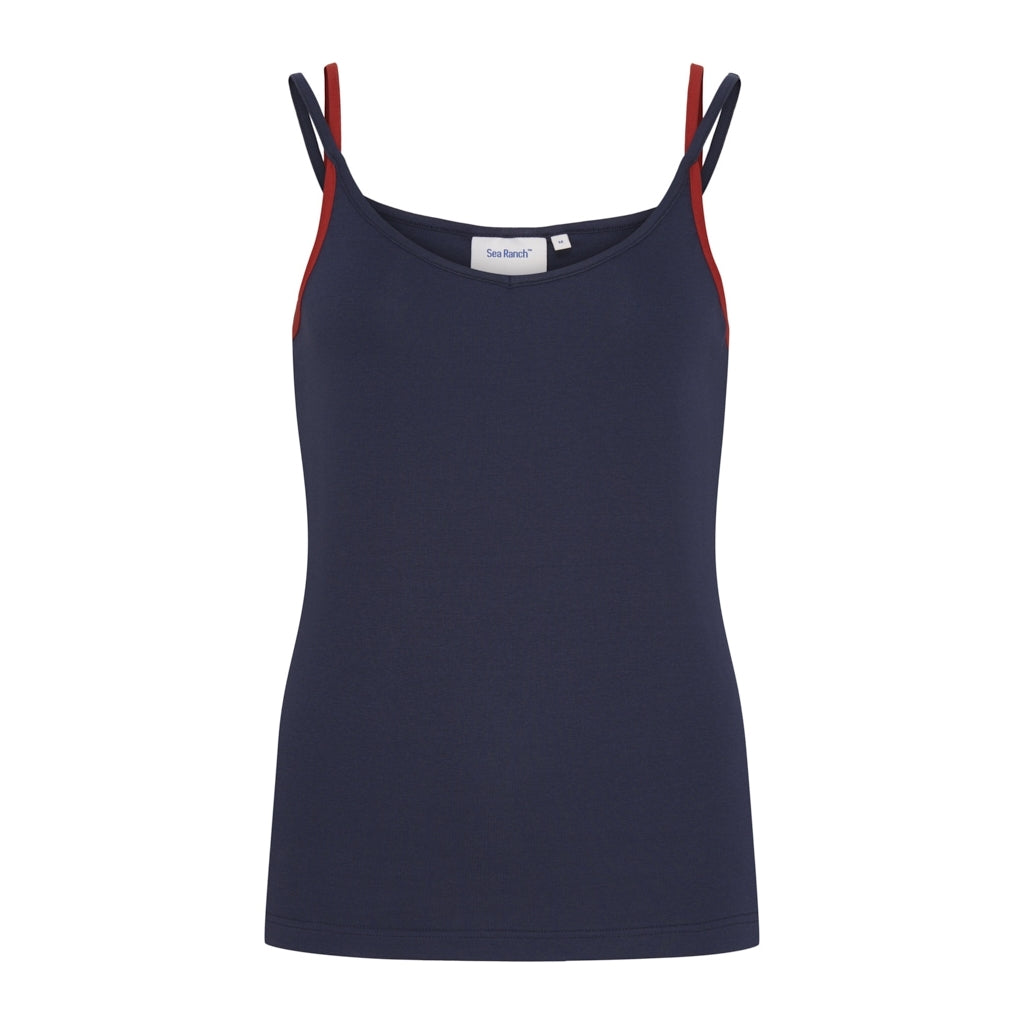 Sea Ranch Lorna Tank Top Solid Blouse SR Navy