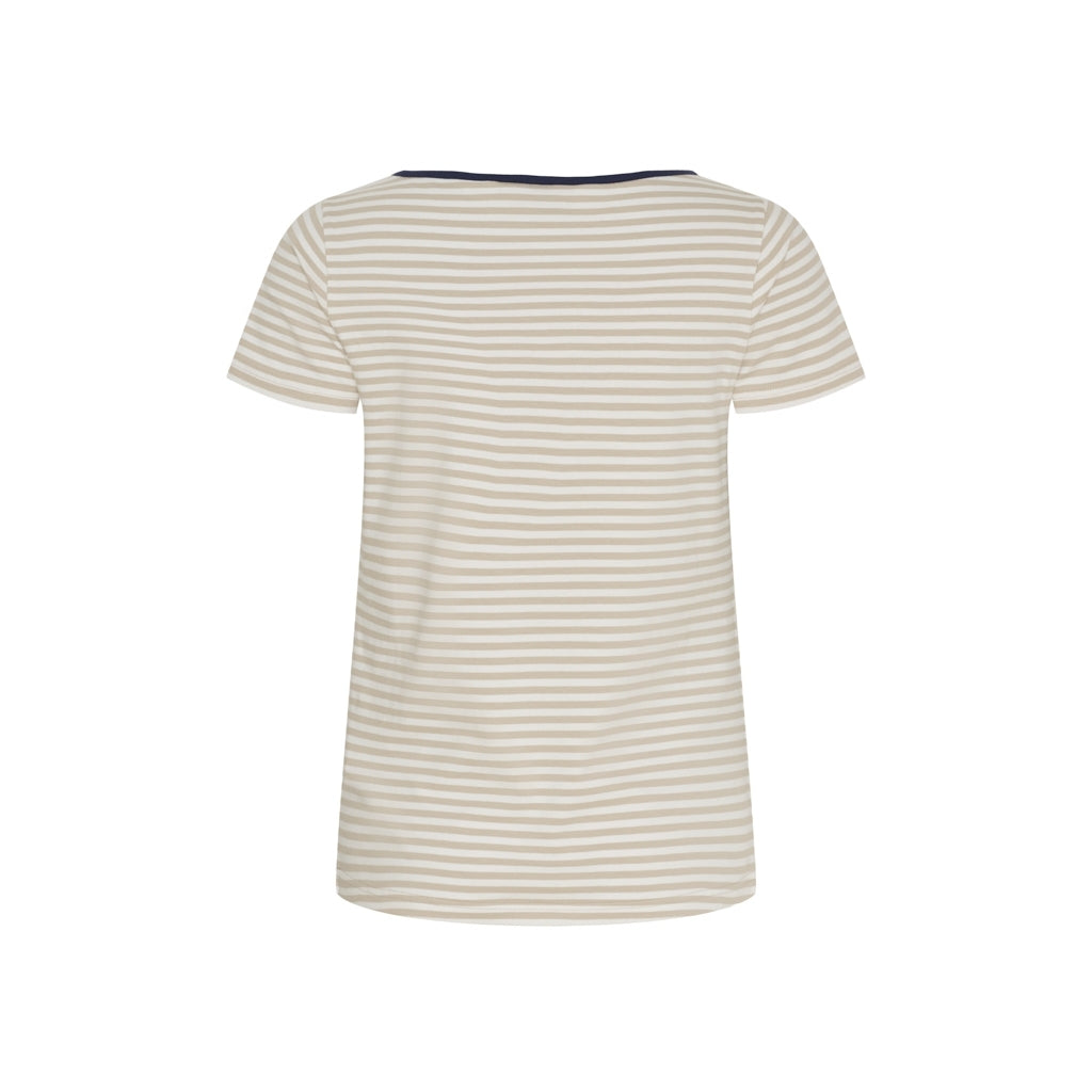 Sea Ranch Luella Stribet Kortærmet T-shirt T-shirts 1974 Doeskin / Pearl