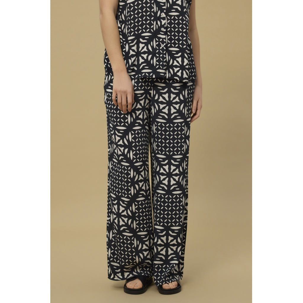 Redgreen Women Mae Pants Bukser og Shorts Navy Mønster