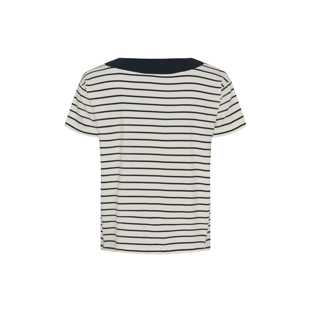 Sea Ranch Patrizia Short Sleeve Tee T-shirts Pearl/Mørk Navy