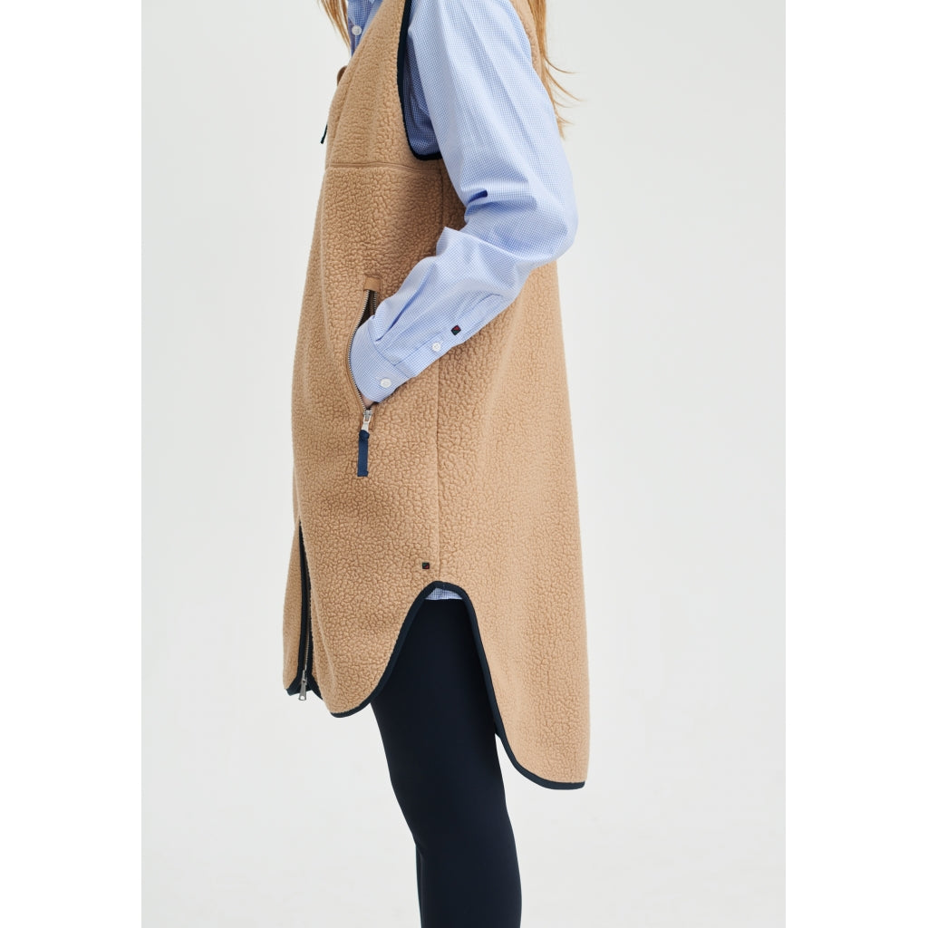 Redgreen Women Pile Vest Fleece Veste Mørke Sand