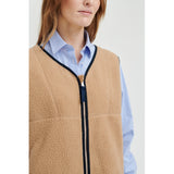 Redgreen Women Pile Vest Fleece Veste Mørke Sand