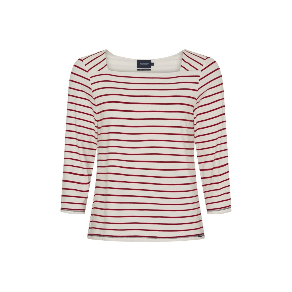 Sea Ranch Pippa Tee Langærmet Tee Pearl/SR Rød