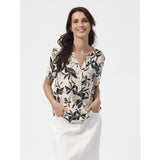 Redgreen Women RG_Aleah Blouse 321 Ecru Pattern