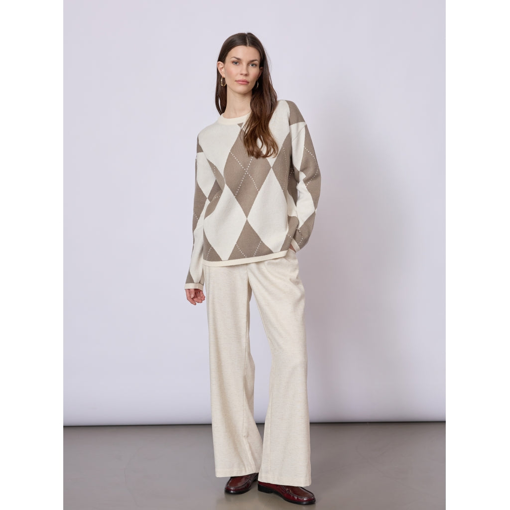 Redgreen Women RG_Kaja Strik 321 Ecru Pattern