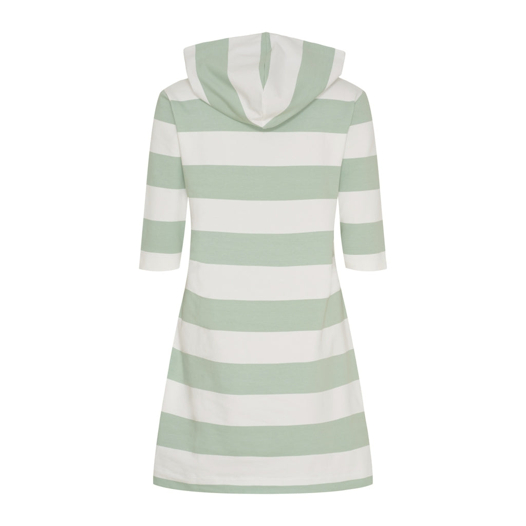 Sea Ranch Ronja Stribet 3/4 Ærmet Sweat Kjole Dresses / Shirts 1099 Pearl / Pastel Green