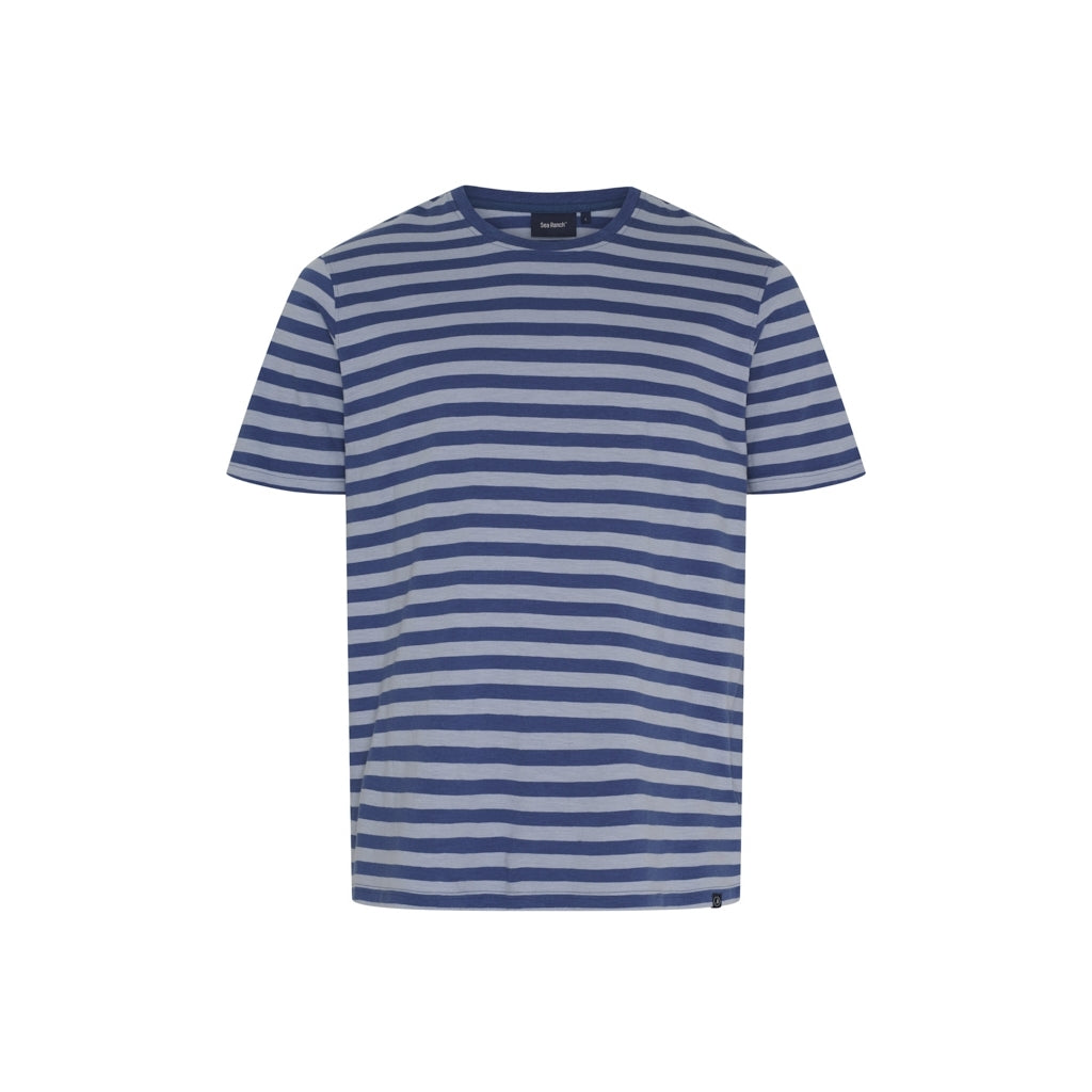 Sea Ranch SR_Fabian T-shirts 4248 Ensign Blue/Dusty Blue