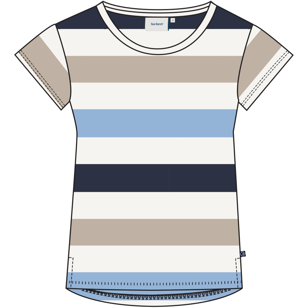 Sea Ranch SR_Trille T-shirts 8015 Blue Bell Multi Stripe