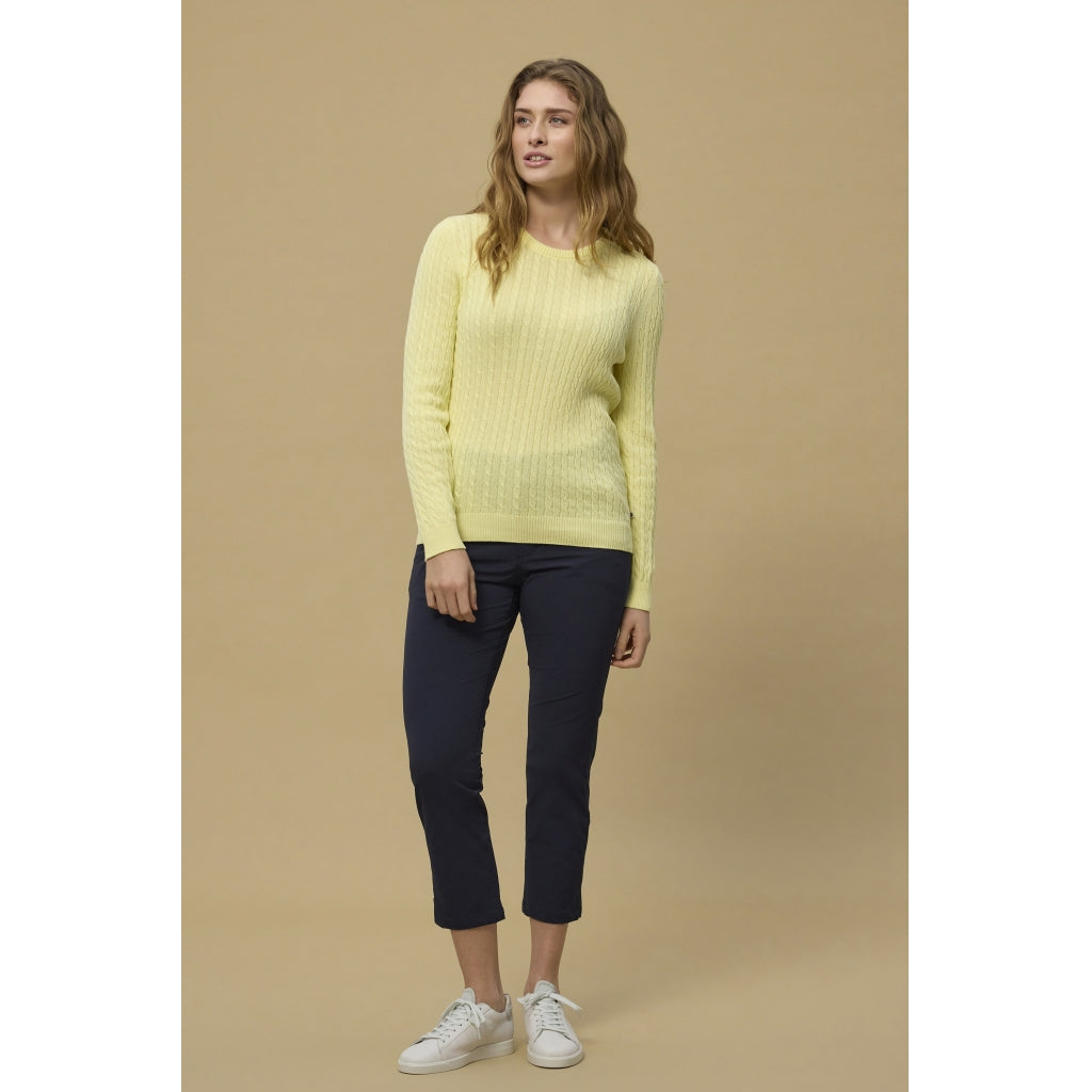 Redgreen Women Simone kabelstrik Strik 030 Yellow Pastel