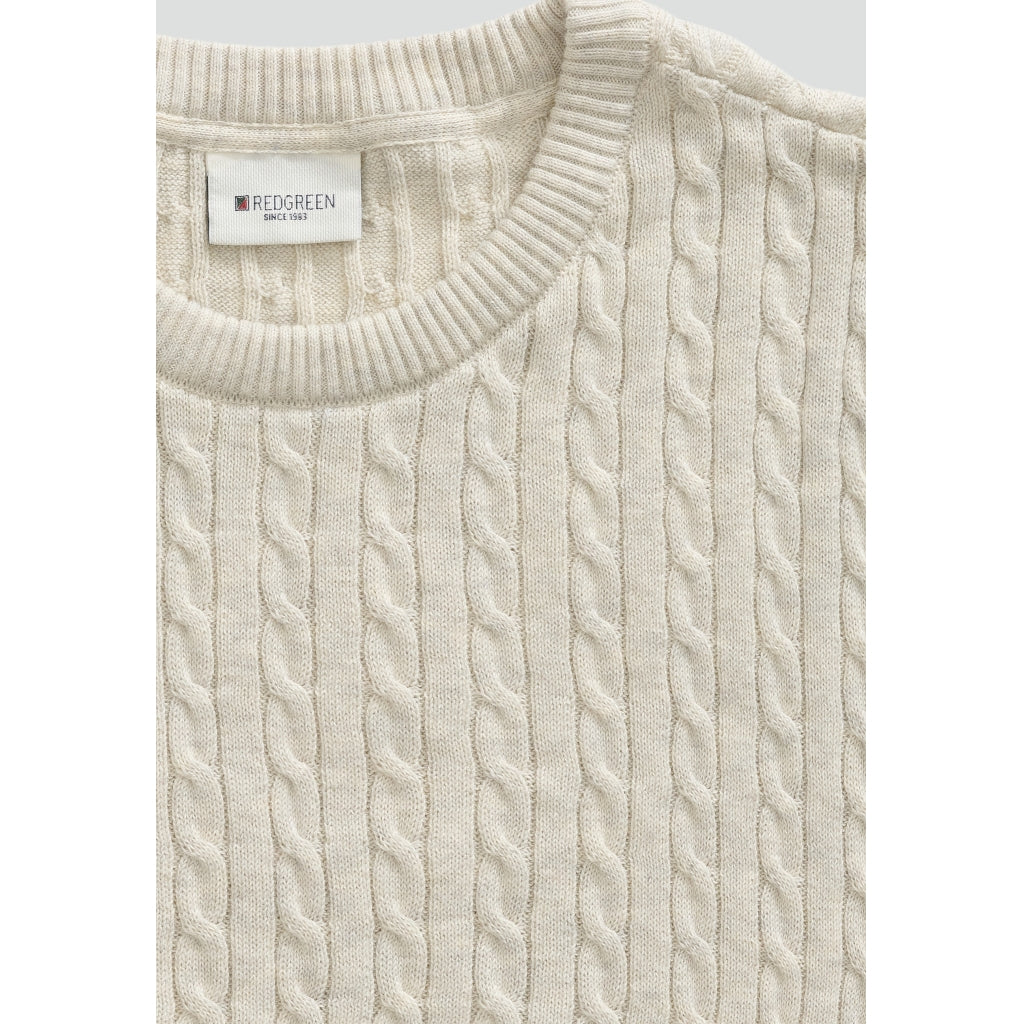Redgreen Women Susan kabelstrik Strik Ecru Melange