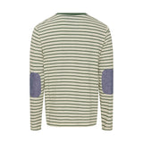 Sea Ranch Bernard T-shirt Langærmet Tee 5027 Ecru/Duck Green