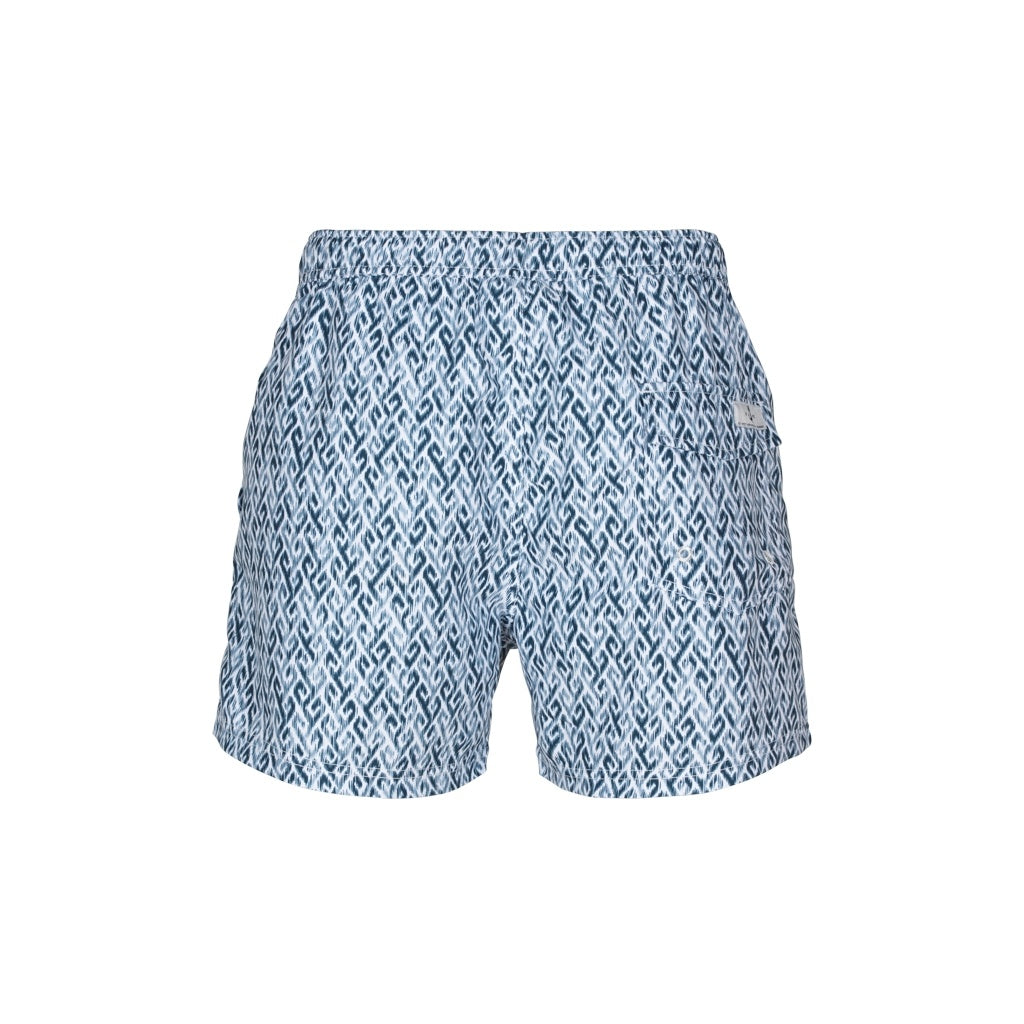 Sea Ranch Chico Mønstret Badebukser Badeshorts Dyb Ultramarine/Hvid