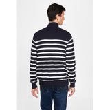 Sea Ranch Haakon Stribet Strik Cardigan - Windbreaker Windbreaker Mørk Navy/Pearl