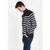 Sea Ranch Haakon Stribet Strik Cardigan - Windbreaker Windbreaker Mørk Navy/Pearl