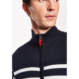 Sea Ranch Haakon Stribet Strik Cardigan - Windbreaker Windbreaker Mørk Navy/Pearl