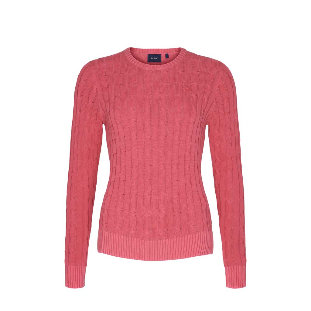 Sea Ranch Leonora Langærmet Strik Sweater Strik Carmine Rosa