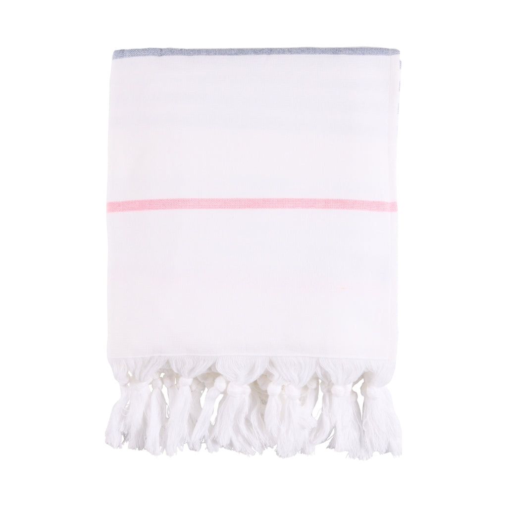 Sea Ranch Long Beach Towel Håndklæder 1084 White/Federal Blue