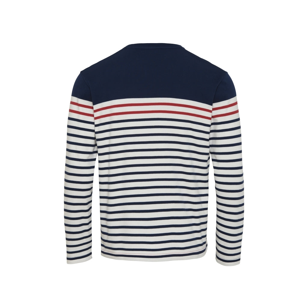 Sea Ranch Louie T-shirt Langærmet Tee SR Navy/SR Rød/Pearl