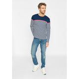 Sea Ranch Hauge Long sleeve Striped Tee Langærmet Tee SR Navy/SR Rød/Pearl