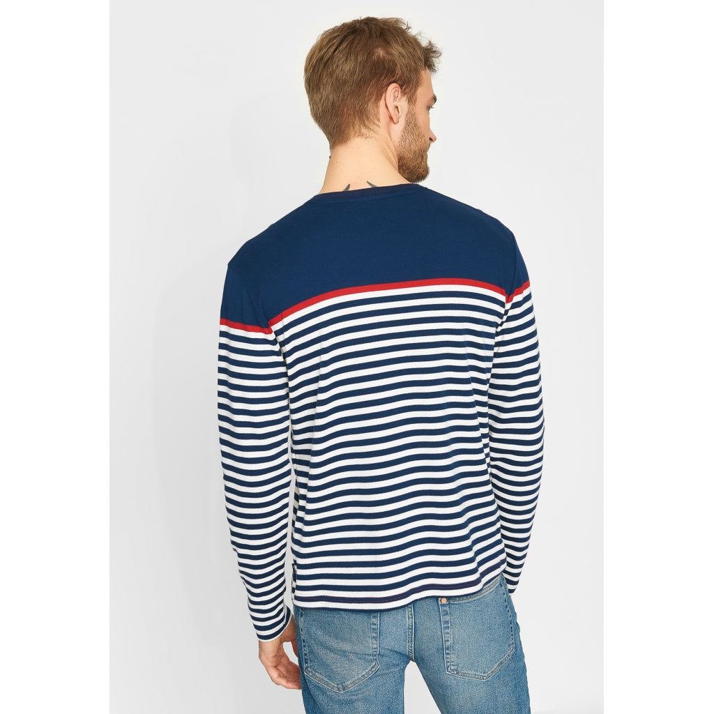 Sea Ranch Hauge Long sleeve Striped Tee Langærmet Tee SR Navy/SR Rød/Pearl