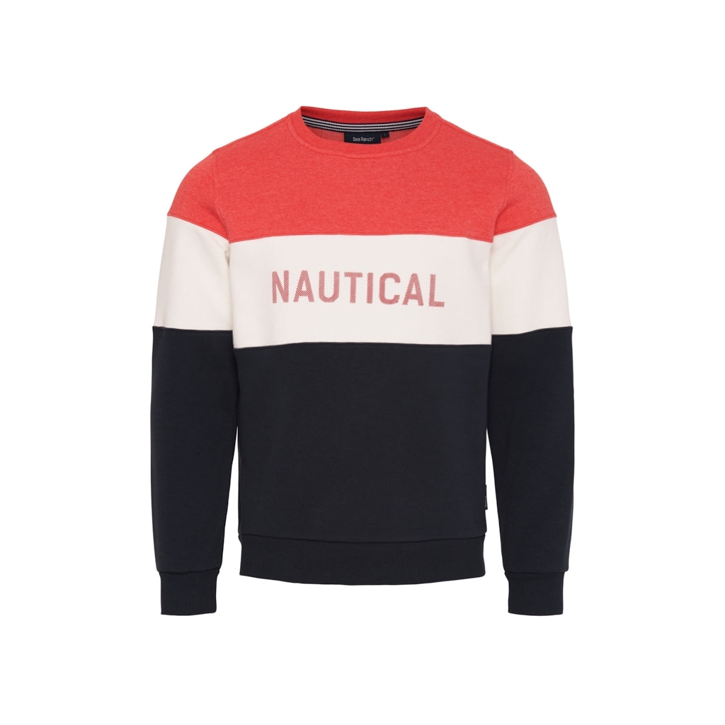 Sea Ranch Rob Sweat Sweatshirts SR Rød/Pearl/Mørk Navy